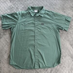 Columbia Shirt Adult Extra Large Green Outdoors Camping Hiking Fishing Travel